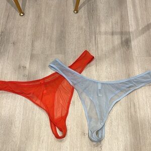 NWOT SKIMS 2PC ULTRA FINE MESH THONGs SIZE 3X
